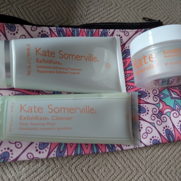 Kate Somerville ExfoliKate Skincare Trio with Pink Pouch - Picture 2 of 9